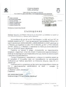 Съобщение РВР23-ТП00-22-21 от 12.06.2024 г.